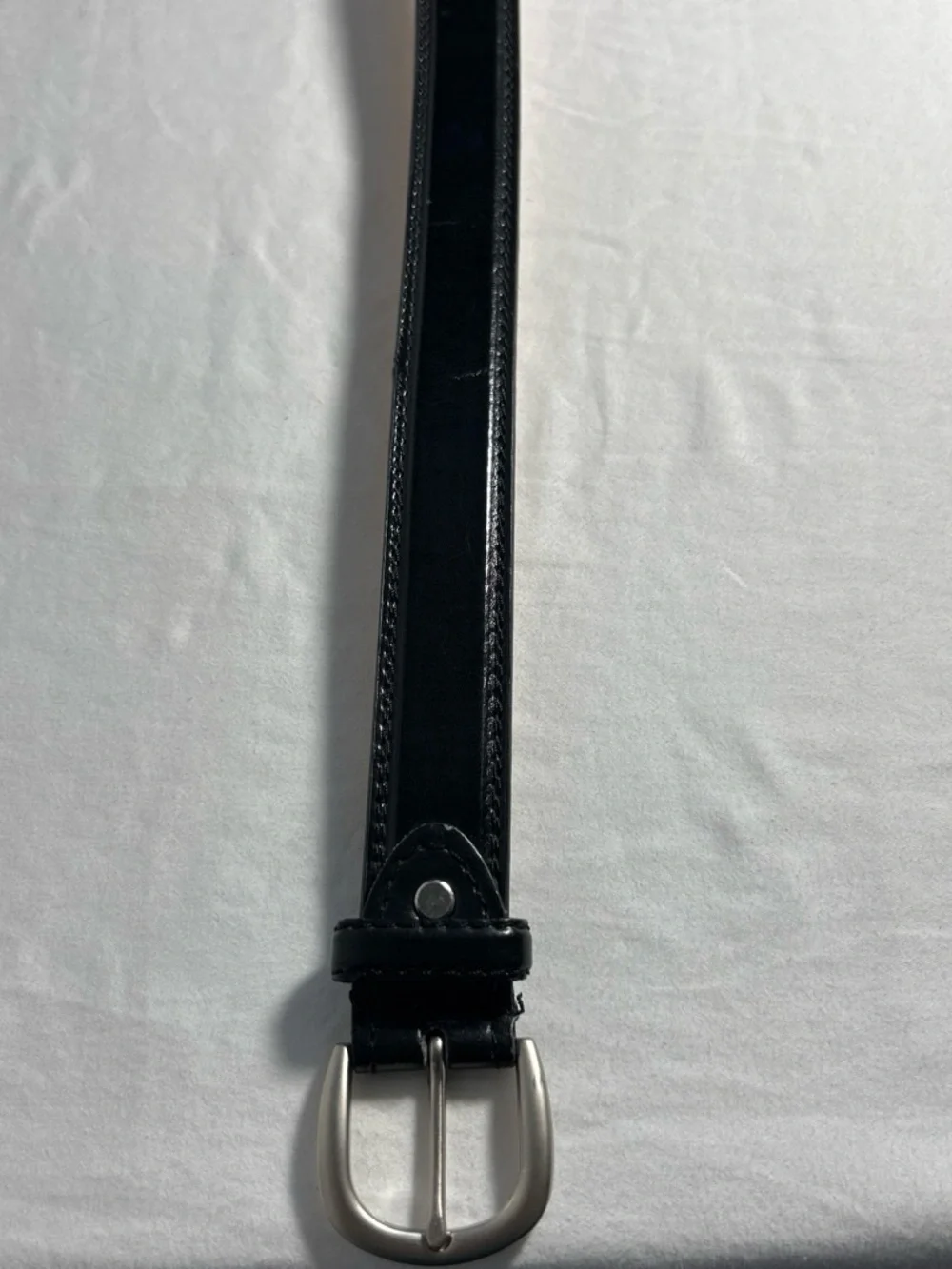 Classic Black Leather Men's Belt